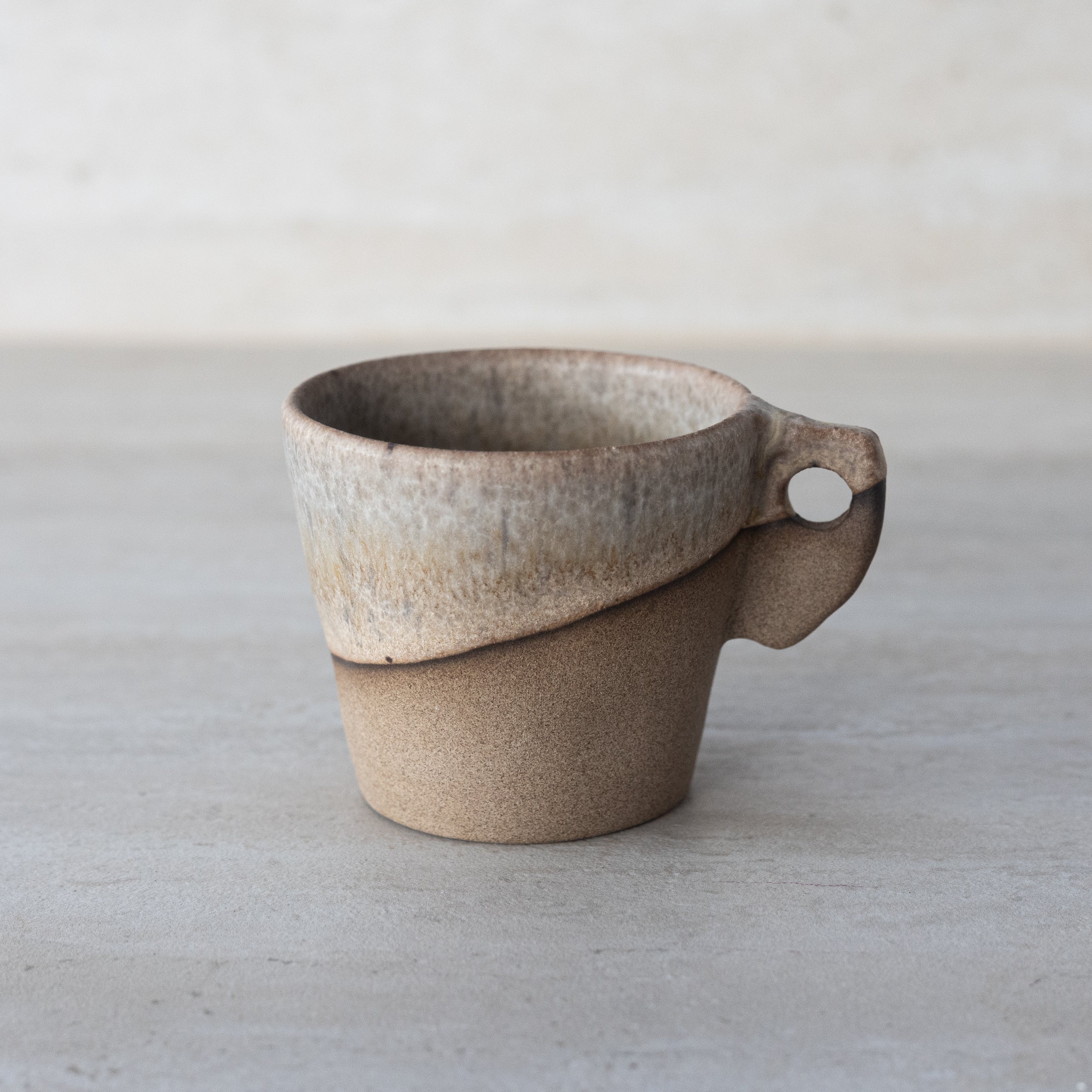 Handmade Stoneware Espresso Cup with handle