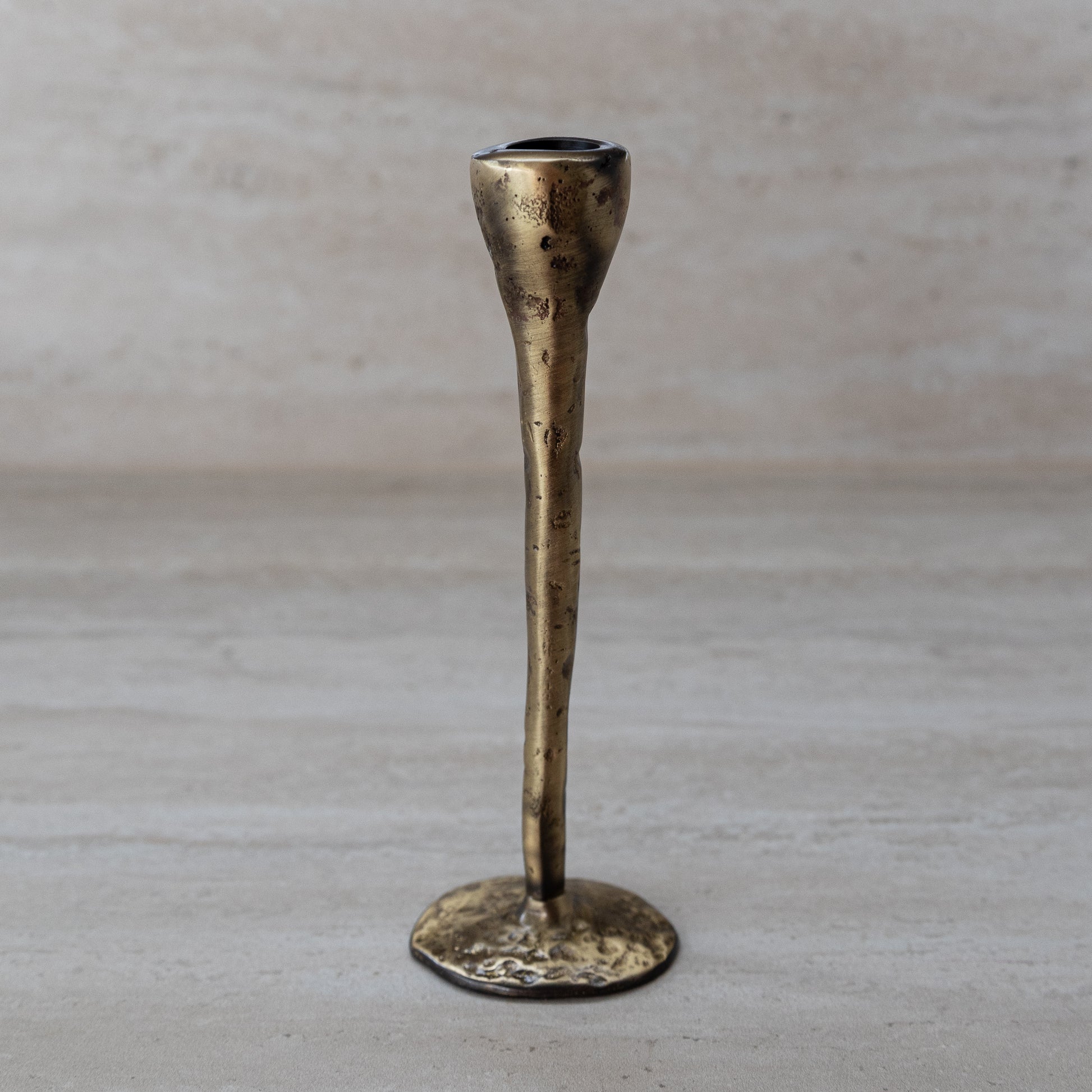 Large Antique Brass Candlestick